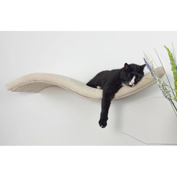 Półka ścienna dla kota wisząca FALA 75 cm SH-M-W75SR nowoczesny wygląd