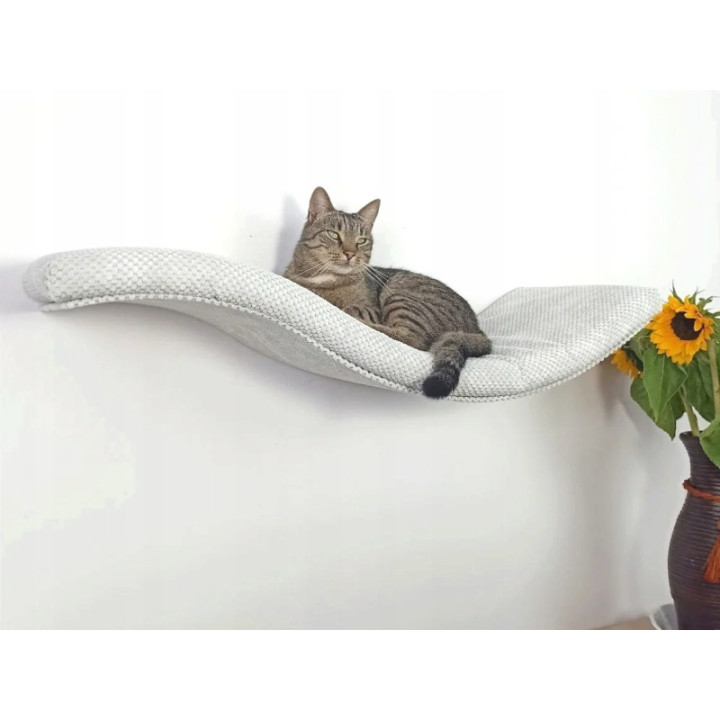 Półka ścienna dla kota wisząca FALA 75 cm SH-M-W75UR nowoczesny wygląd