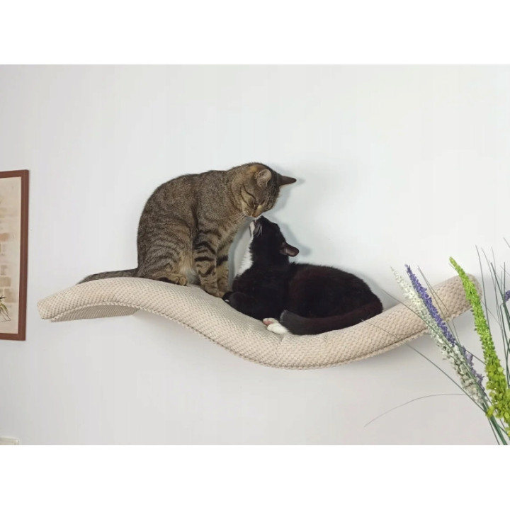 Półka ścienna dla kota wisząca FALA 95 cm SH-M-W95SR nowoczesny wygląd