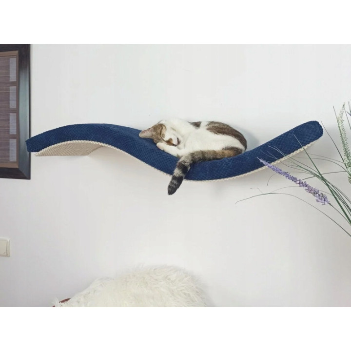 Półka ścienna dla kota wisząca FALA 95 cm SH-M-W95SR nowoczesny wygląd