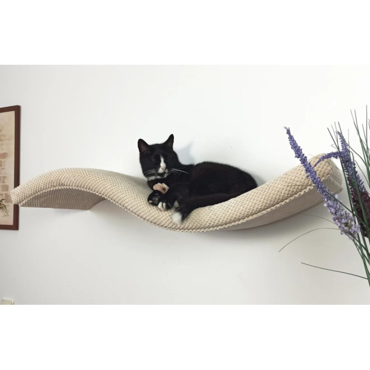 Półka ścienna dla kota wisząca FALA 95 cm SH-M-W95SR nowoczesny wygląd