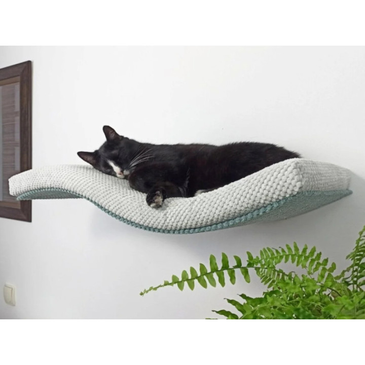 Półka ścienna dla kota wisząca FALA 95 cm SH-M-W95UR nowoczesny wygląd