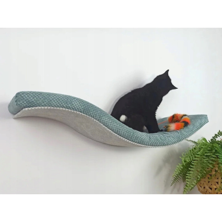 Półka ścienna dla kota wisząca FALA 95 cm SH-M-W95UR nowoczesny wygląd