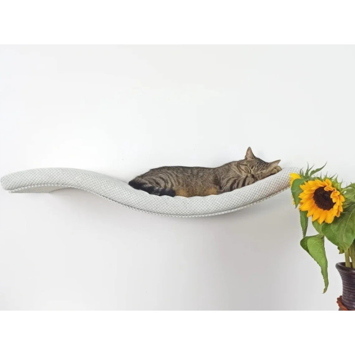 Półka ścienna dla kota wisząca FALA 95 cm SH-M-W95UR nowoczesny wygląd