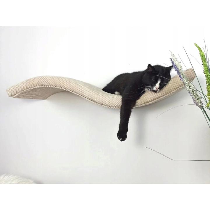 Półka ścienna dla kota wisząca FALA 95 cm SH-M-W95UR nowoczesny wygląd