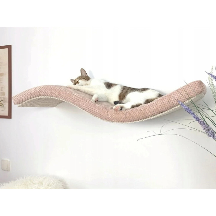 Półka ścienna dla kota wisząca FALA 95 cm SH-M-W95UR nowoczesny wygląd