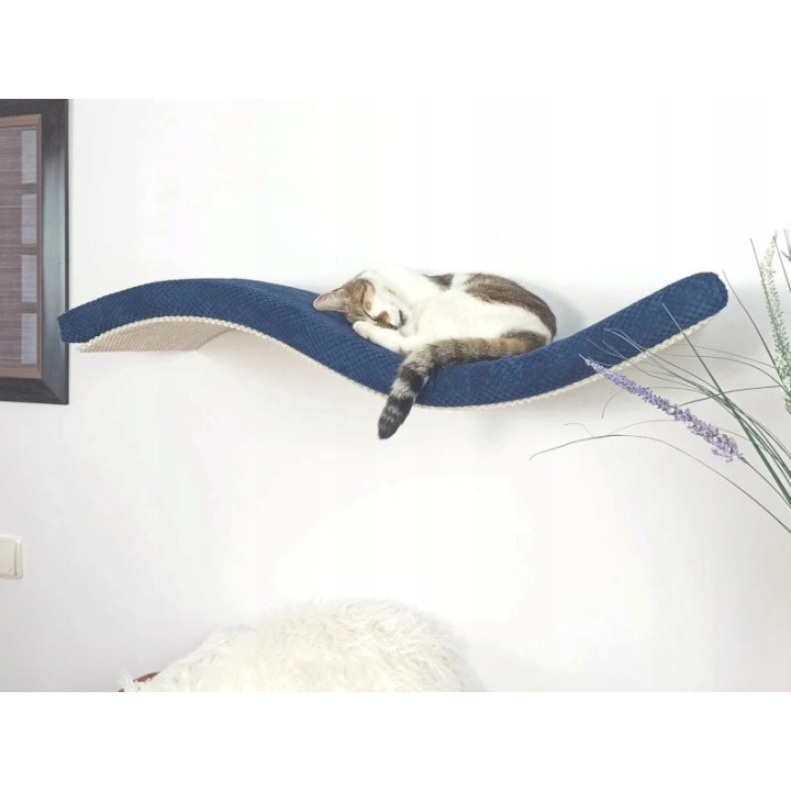 Półka ścienna dla kota wisząca FALA 95 cm SH-M-W95UR nowoczesny wygląd