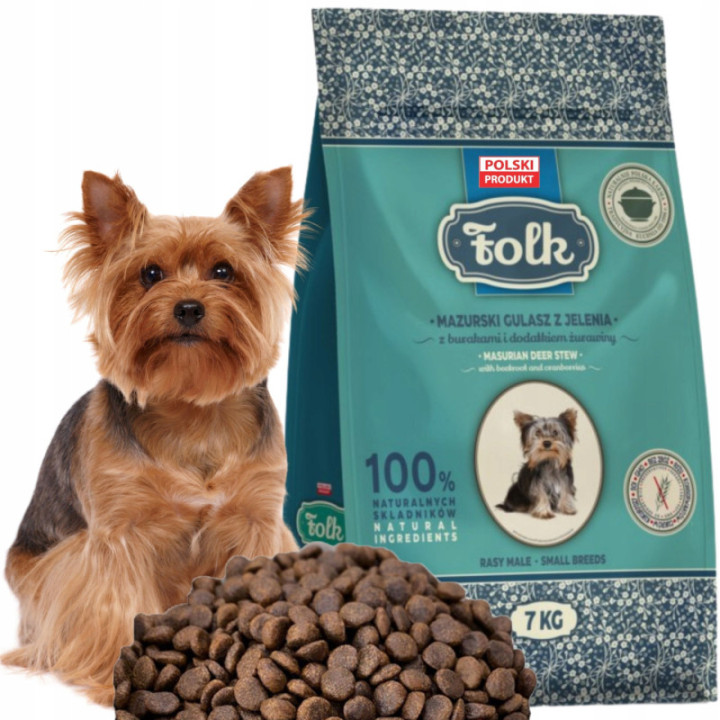 Pupil FOLK Mini MAZURY Gulasz z Jelenia 7kg + 2 x baton proteinowy