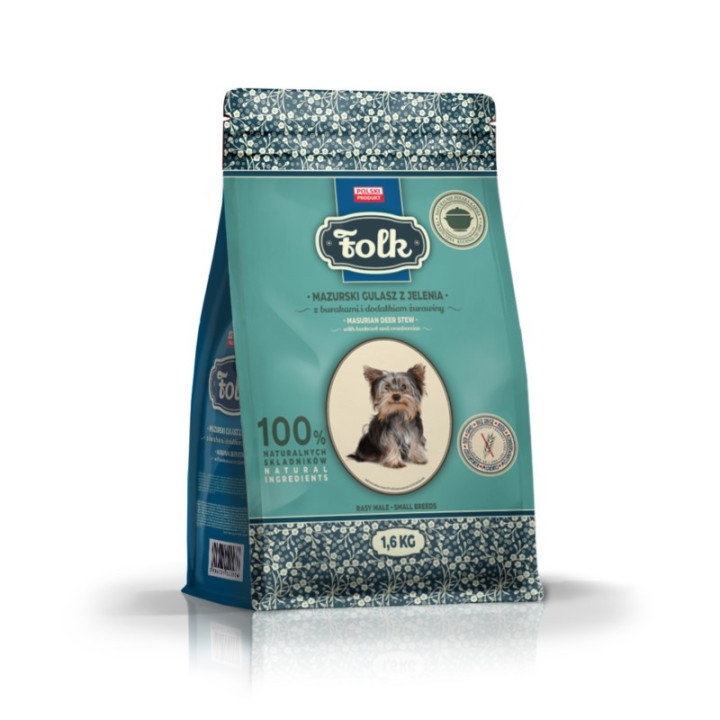 Pupil FOLK Mini MAZURY Gulasz z Jelenia 7kg + 2 x baton proteinowy