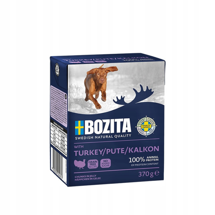 Bozita Karma dla Psa Indyk w Galaretce 370g 100% Białko Zwierzęce