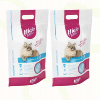 Higio Żwirek dla kota silikonowy bezzapachowy 3,8l 2 szt.