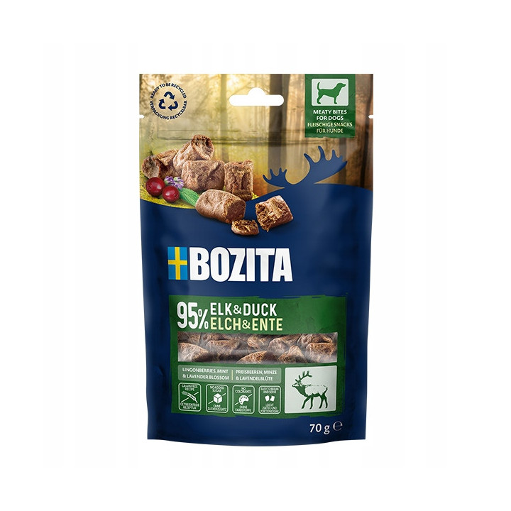 BOZITA snack pies Meaty Bites łoś kaczka 70g przysmak naturalny dla psa