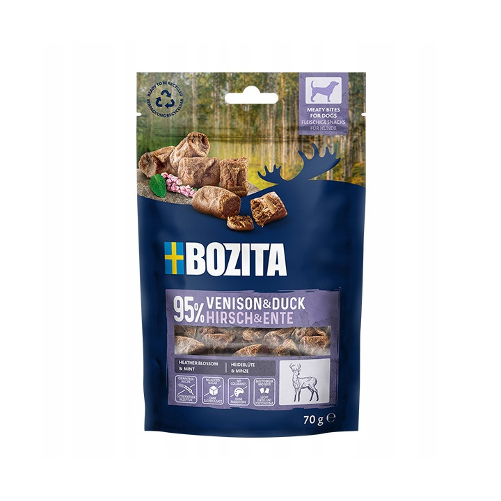 BOZITA snack Meaty Bites DZICZYZNA KACZKA 70g przysmak naturalny dla psa