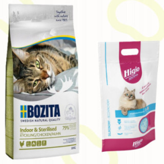BOZITA karma dla kotów sterylizowanych kurczak 10kg bez zbóż plus ŻWIREK