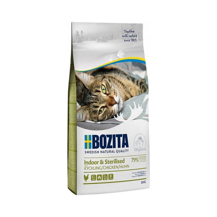 BOZITA karma dla kotów sterylizowanych kurczak 10kg bez zbóż plus ŻWIREK