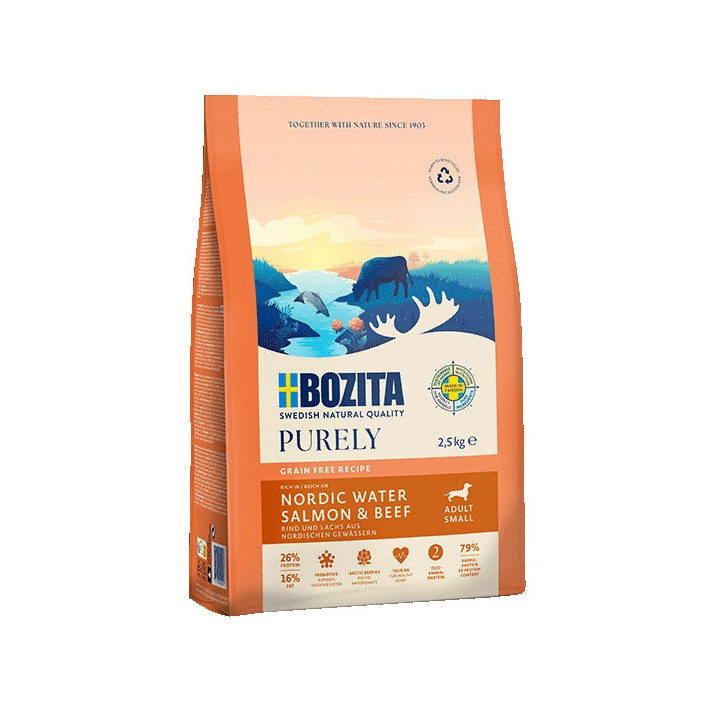 Bozita Adult 2,5 kg Salmon Beef Bezzbożowa karma dla psów małych Premium