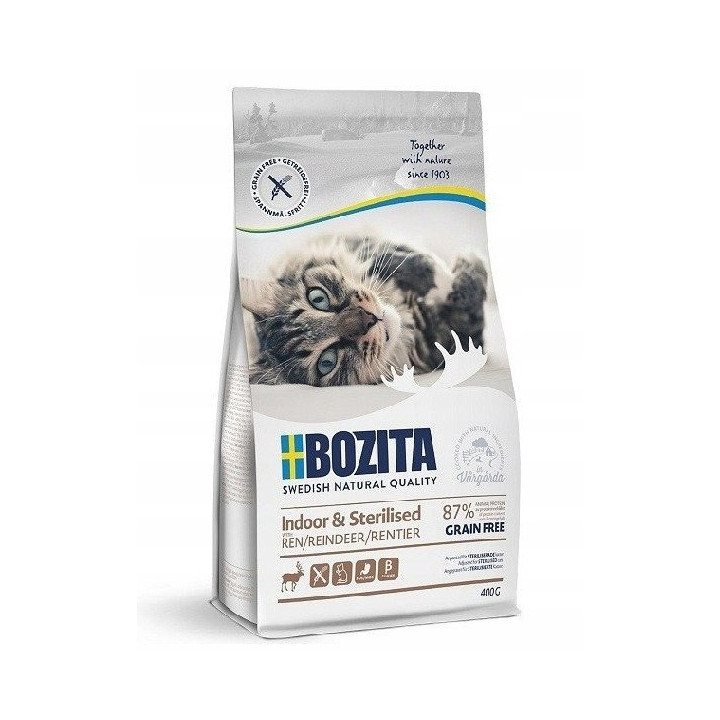 Bozita Sterilised Renifer 400g Sucha karma dla kota bez zbóż naturalna