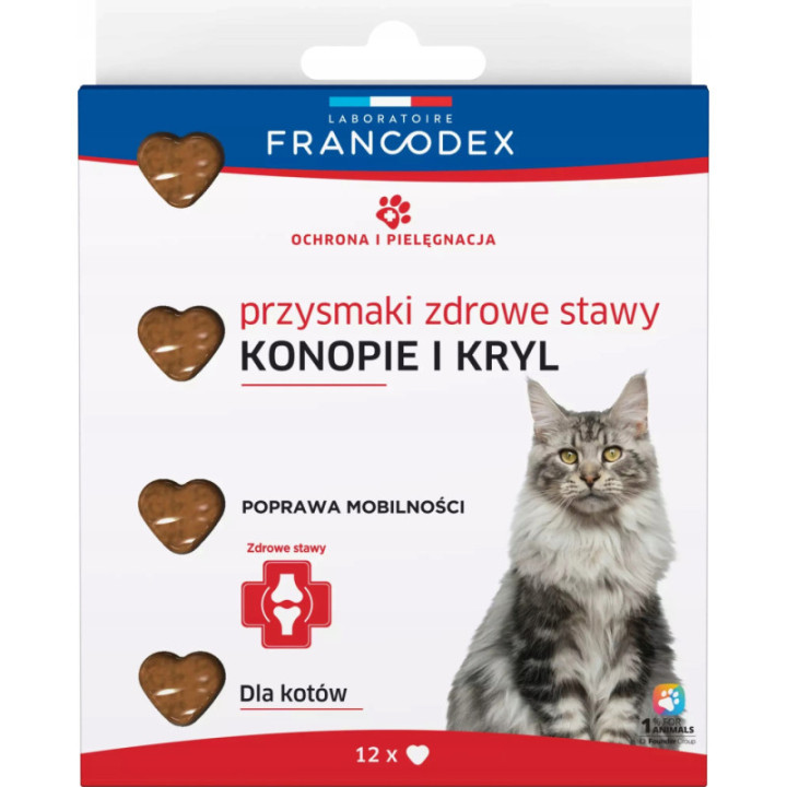 Francodex Przysmak na zdrowe stawy dla kota konopie i kryl mobilność