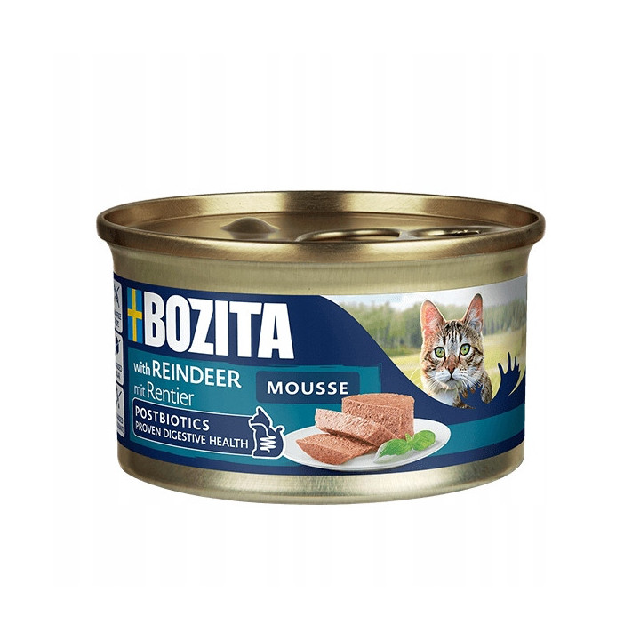 Bozita Mus dla kota MIX WILD renifer dziczyzna dzik bez zbóż 12x85g