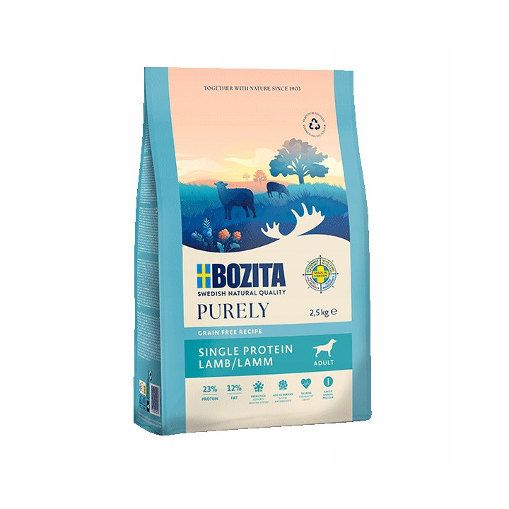 Bozita Sucha karma dla psa PURELY jagnięcina 2,5 kg monoproteinowa