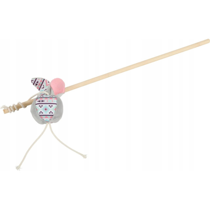 ZOLUX Zabawka wędka dla kota naturalna wędka dla kota 40 cm MIX zawieszek