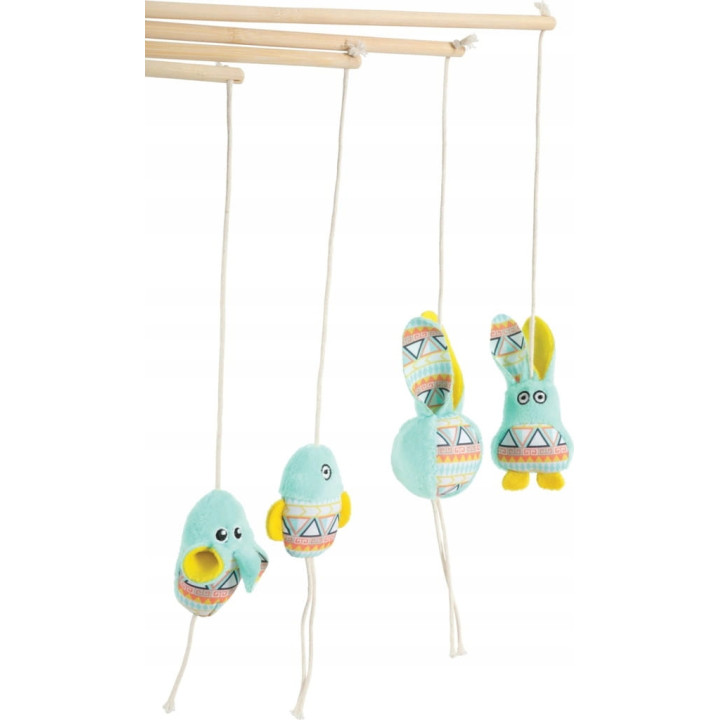 ZOLUX Zabawka wędka dla kota naturalna wędka dla kota 40 cm MIX zawieszek