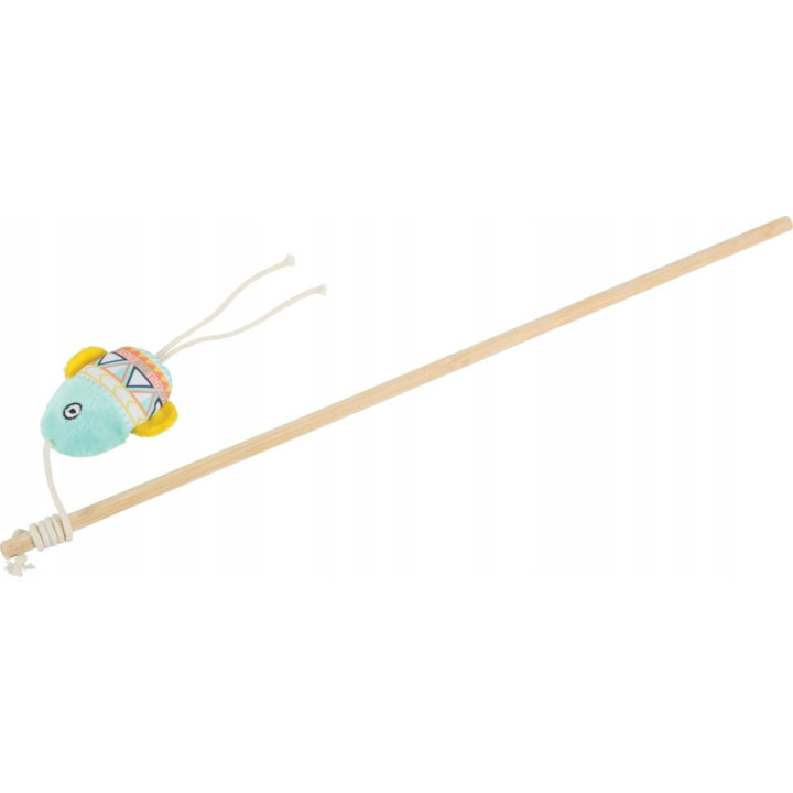 ZOLUX Zabawka wędka dla kota naturalna wędka dla kota 40 cm MIX zawieszek