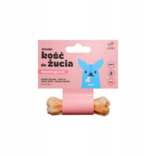 AZANKI Kość hipoalergiczna skóra jelenia, królik, siemieniem lnianym 10cm