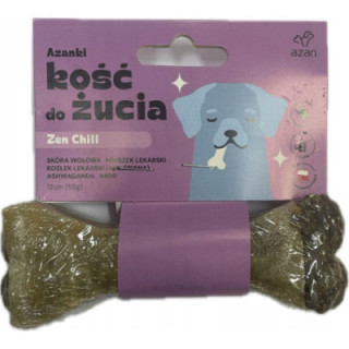 Azanki Kość do żucia ZEN CHILL Skóra wołowa, mniszek lekarski, kozłek 12cm