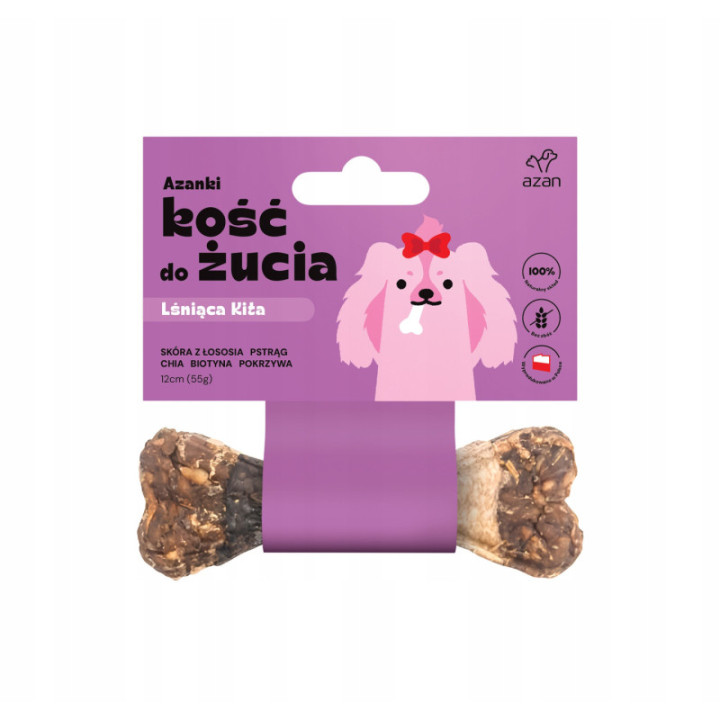 Kość do żucia Azanki Lśniąca Kita 12 cm