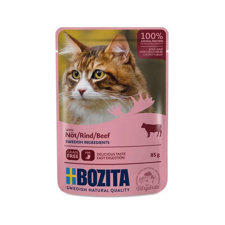 Bozita mokra karma dla kota kawałki wołowiny w galarecie 85g