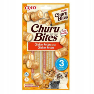 INABA CAT CHURU BITES CHICKEN Przysmak dla kota z kurczakiem 3x10g