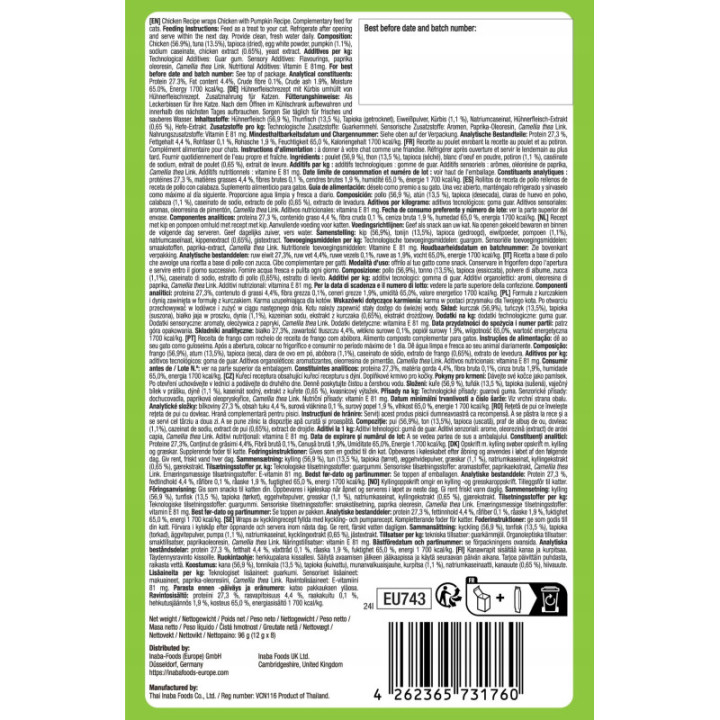 Inaba Cat Churu Fun Bites 8x12g Przysmak Dla Kota Z Kurczakiem I Dynią