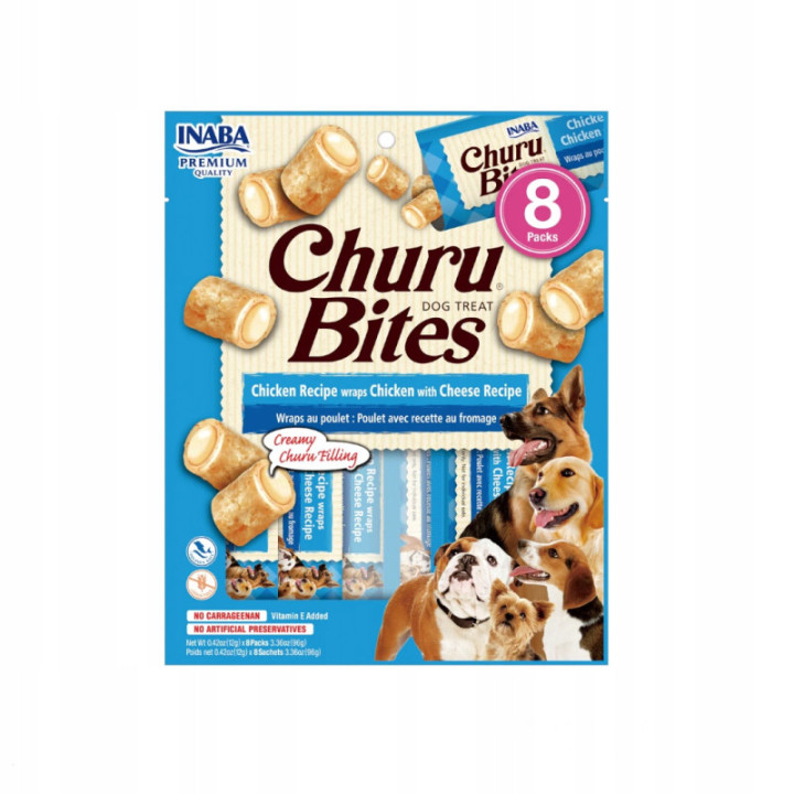 Ciasteczka Inaba Churu Dog Bites Chicken Cheese 96 g