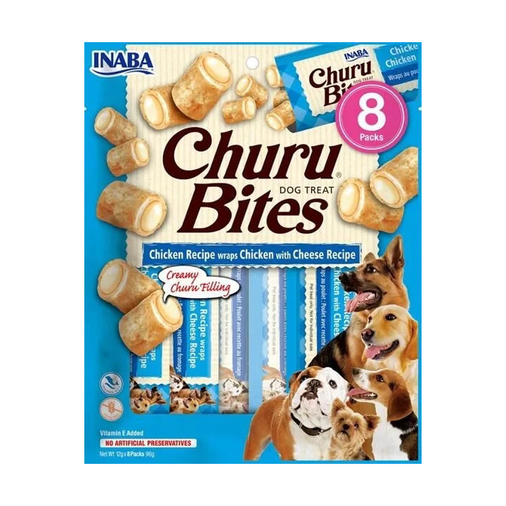 Ciasteczka Inaba Churu Dog Bites Chicken Cheese 96 g