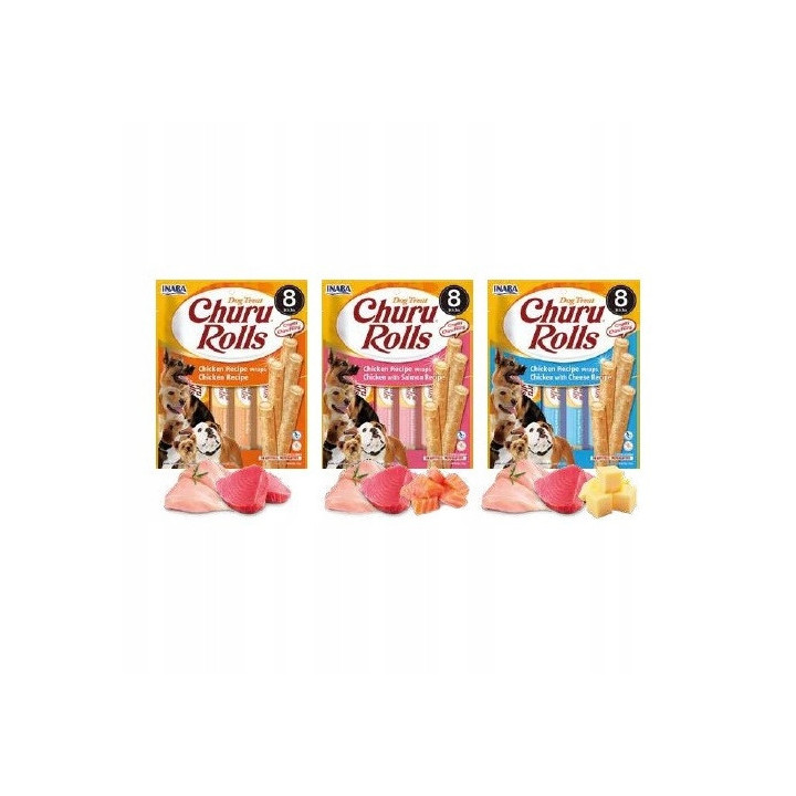 Miękkie przysmaki dla psa z kurczakiem i serem 96g