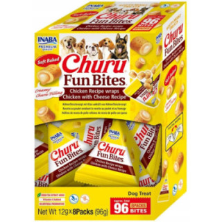 INABA DOG CHURU FUN BITES CHICK&CHEE 8x12g(96g)
