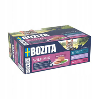 Bozita Mus dla kota MIX WILD renifer dziczyzna dzik bez zbóż 12x85g