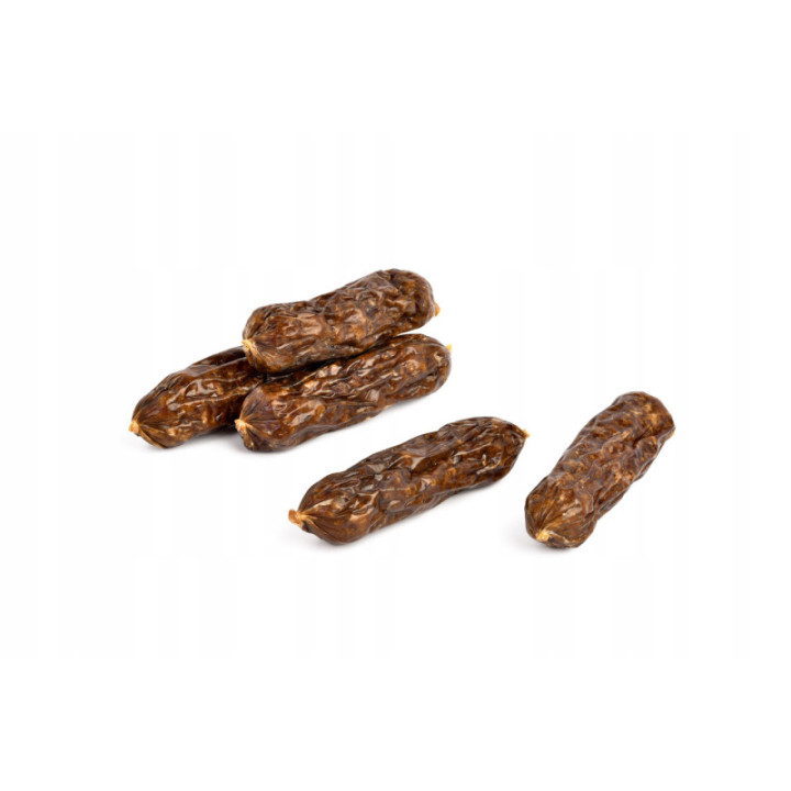 Kiełbaski z jelenia 200g Przysmak gryzak naturalny dla psa KABANOSY DLA PSA