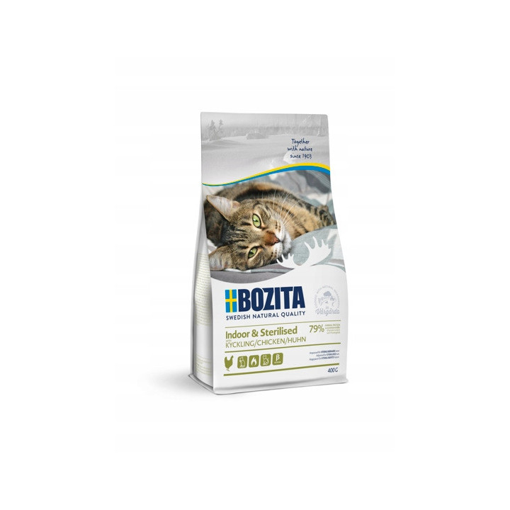Sucha karma dla kotów Bozita Indoor&Sterilised kurczak 400g bezzbożowa