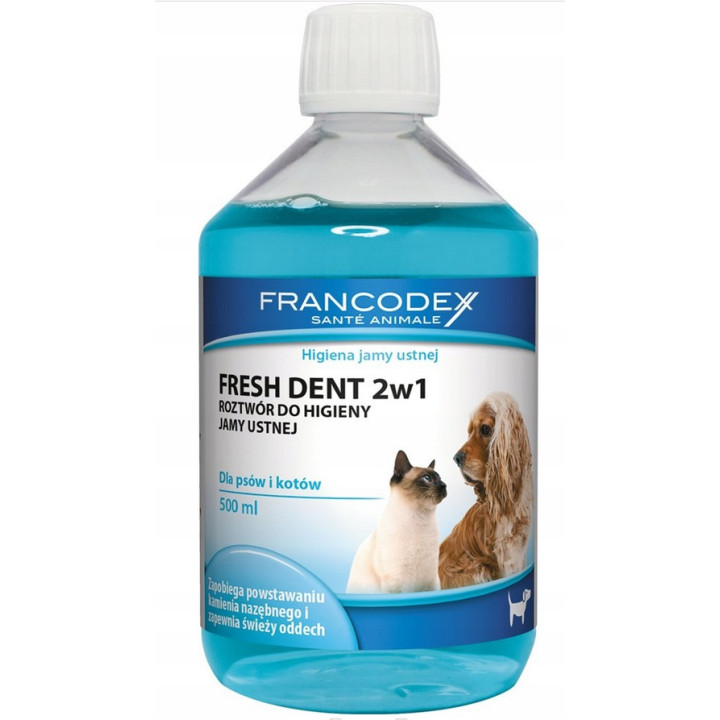 Francodex Fresh Dent Płyn do higieny jamy ustnej psów i kotów 500ml
