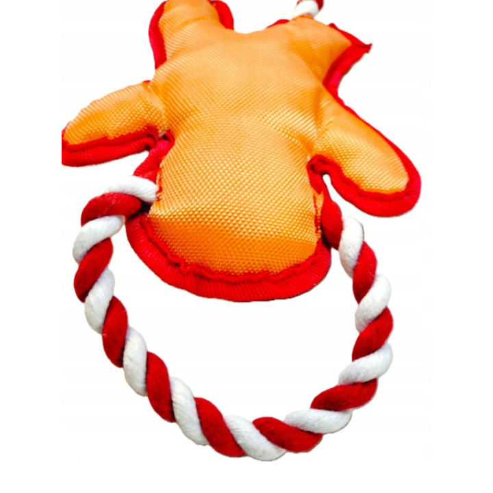 Świąteczny Szarpak dla psa CIASTEK śliczny wytrzymały 34 x 17 cm