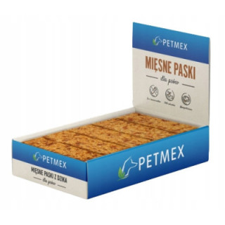 PETMEX Mięsne Paski Dzik 25 szt x20g/500g MEGABOX NATURALNY GRYZAK DLA PSA